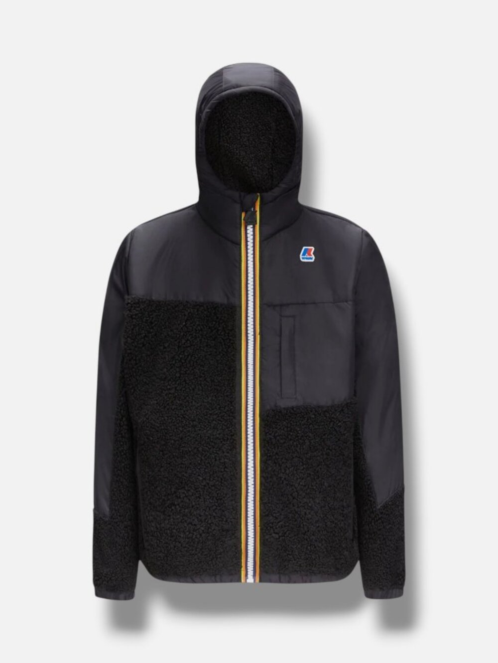 K-Way Kids Boys Juniors Black Neige Orsetto Hooded Jacket Size 8Y